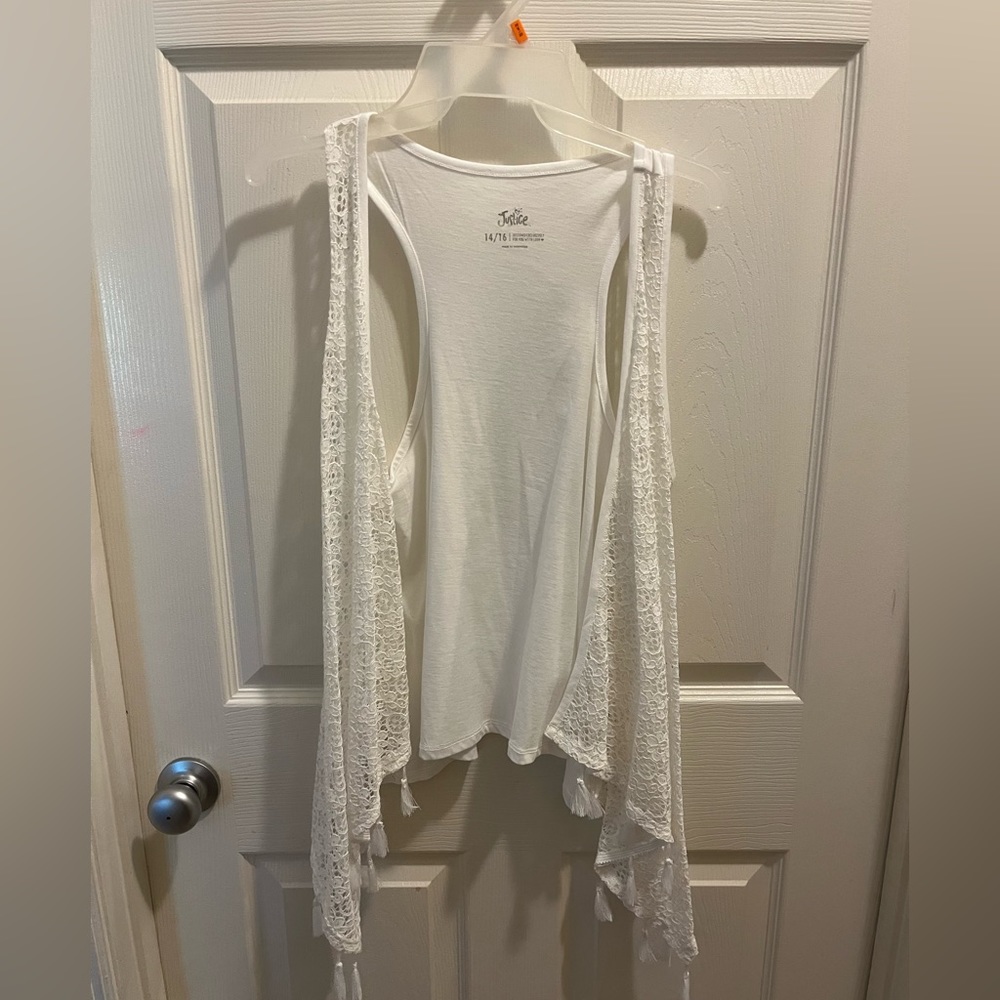 Justice tank top jacket
